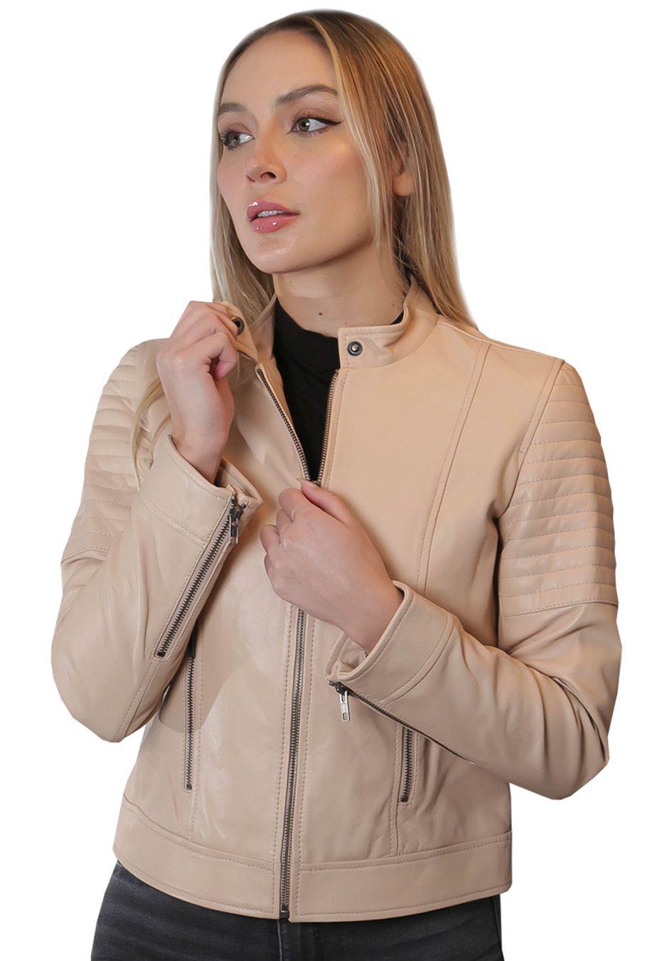 Chaqueta Cuero CHG55 Nude-2