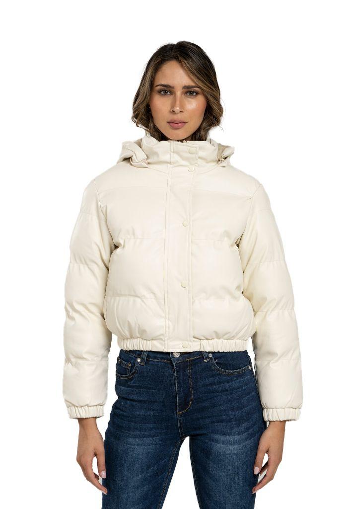 Chaqueta Puffa CHG74 Ecocuero Blanco-0