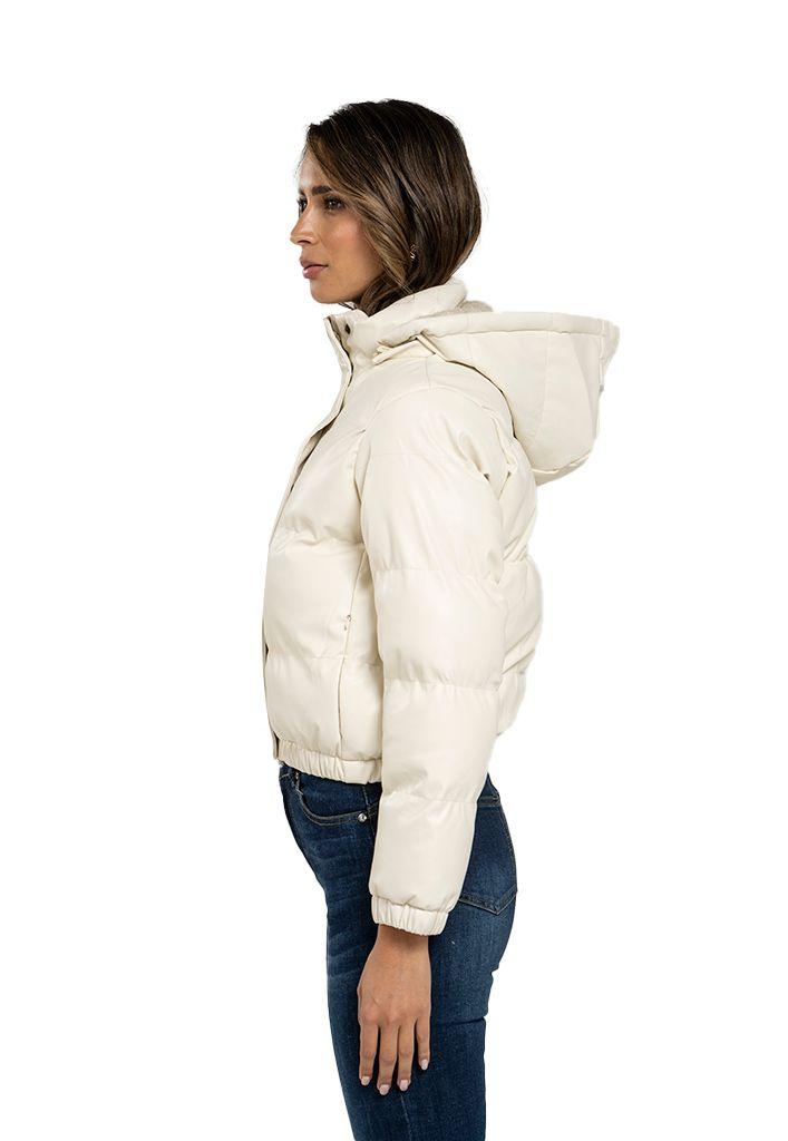 Chaqueta Puffa CHG74 Ecocuero Blanco-1