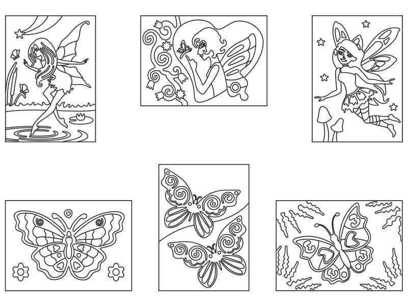 Sandart | Kit Arte con Arena Mariposas y Hadas 6 Diseños |  Manualidades Niños -3