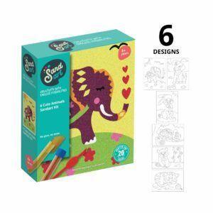 Sandart | Kit Arte con Arena Animales Tiernos 6 Diseños | Manualidades Niños-2