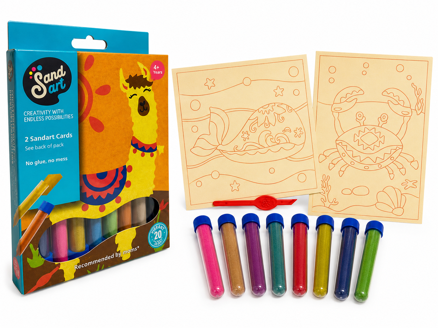Sandart Kit Arte con Arena Ballena y Cangrejo Manualidades Niños MP9-0
