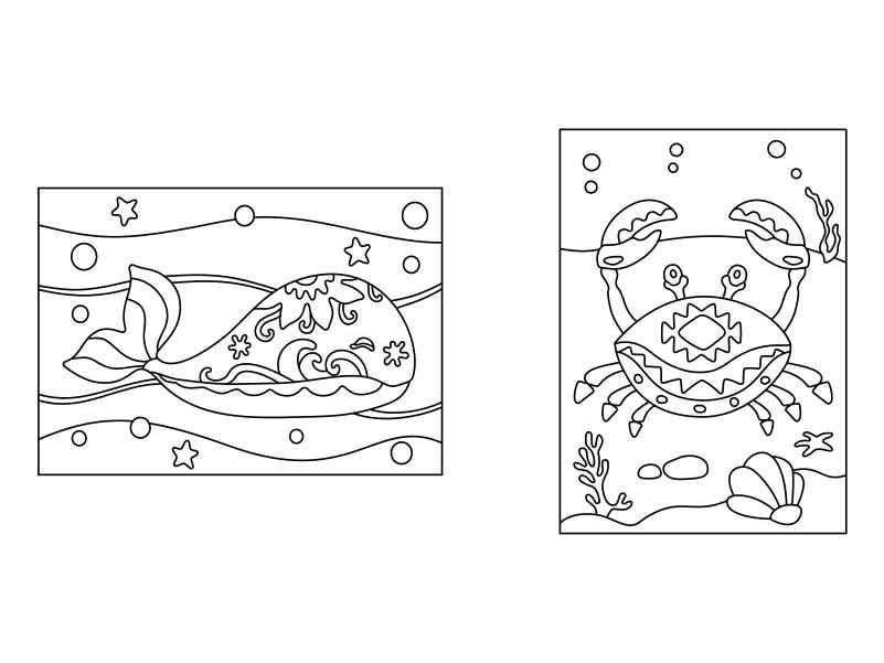 Sandart Kit Arte con Arena Ballena y Cangrejo Manualidades Niños MP9-1
