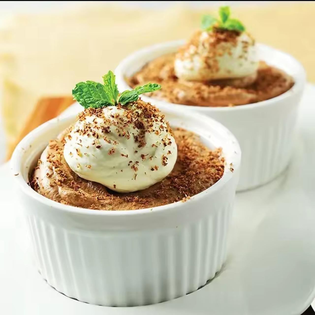 Set 6 Ramekin Pocillo Blanco Para Horno 270ml-2