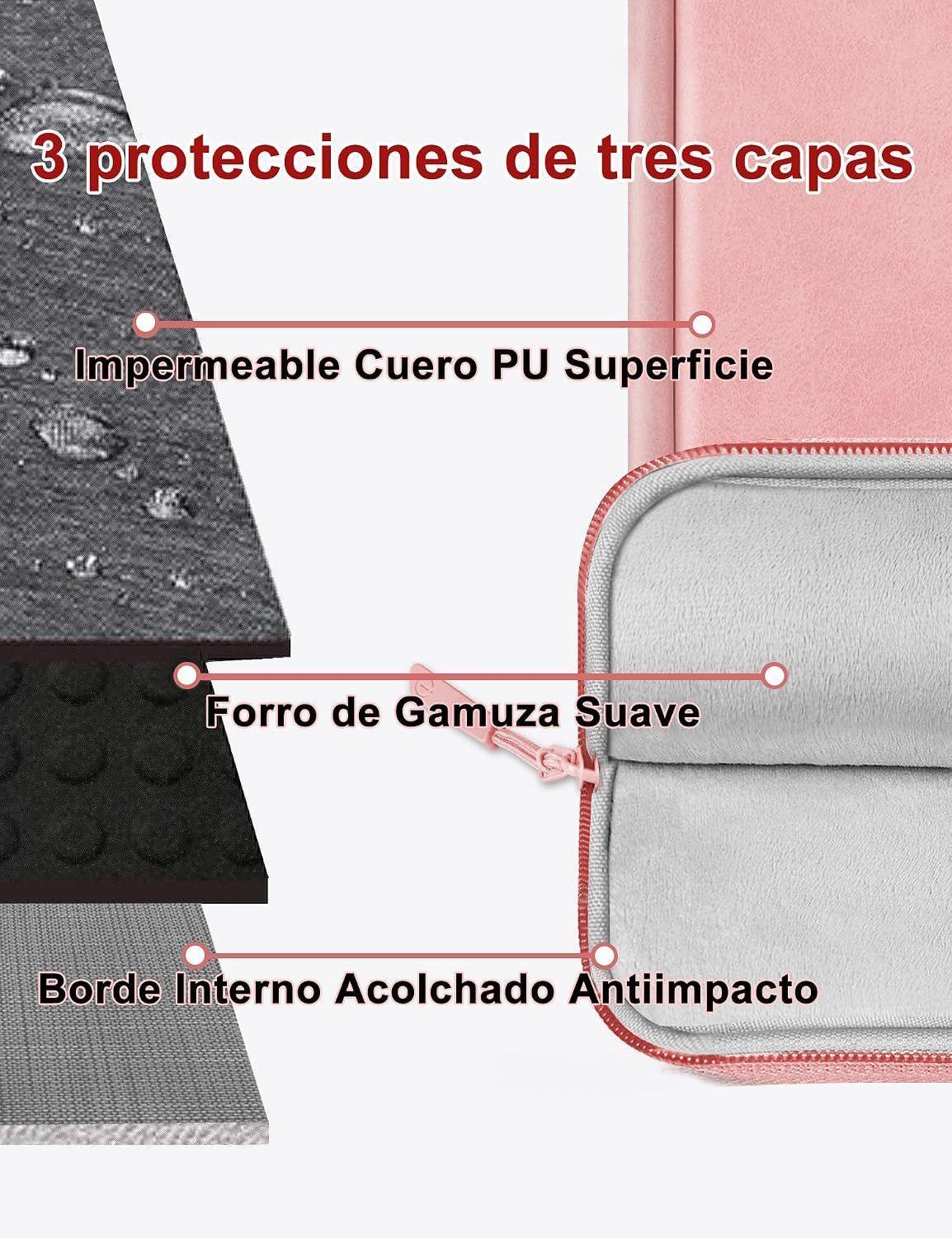 Funda de tela tipo EVA para Notebook 14 rosado-2