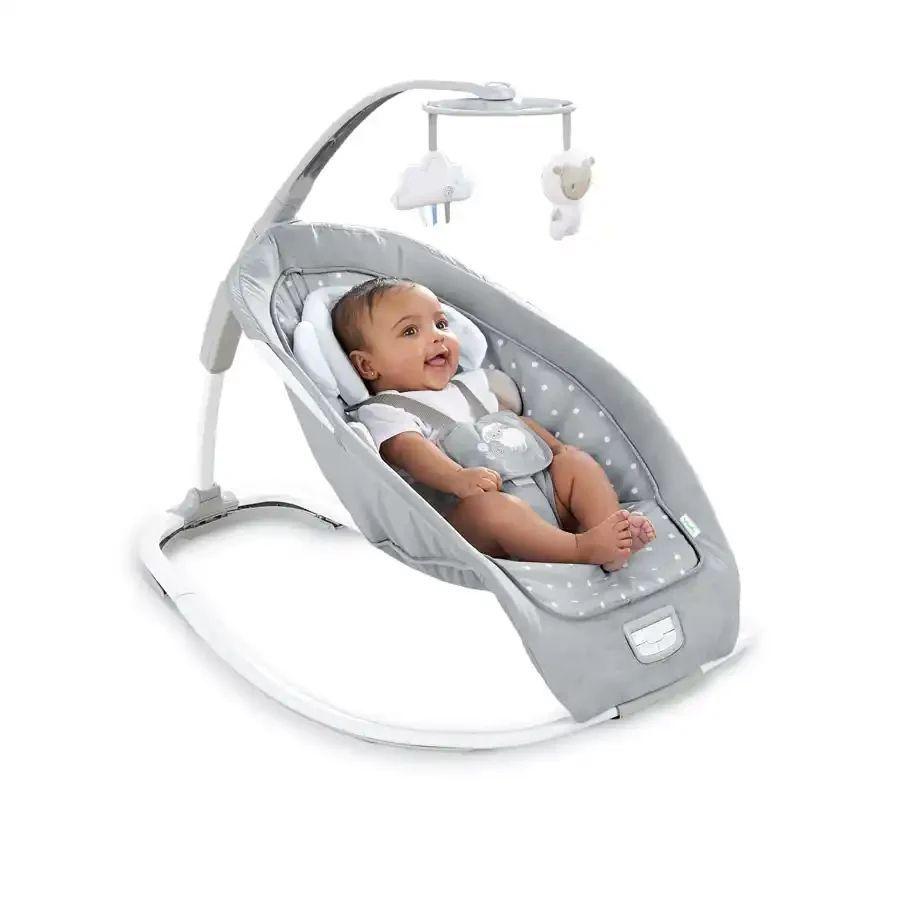Silla Rocker para beb con musica y respaldo de peluche de oveja-2