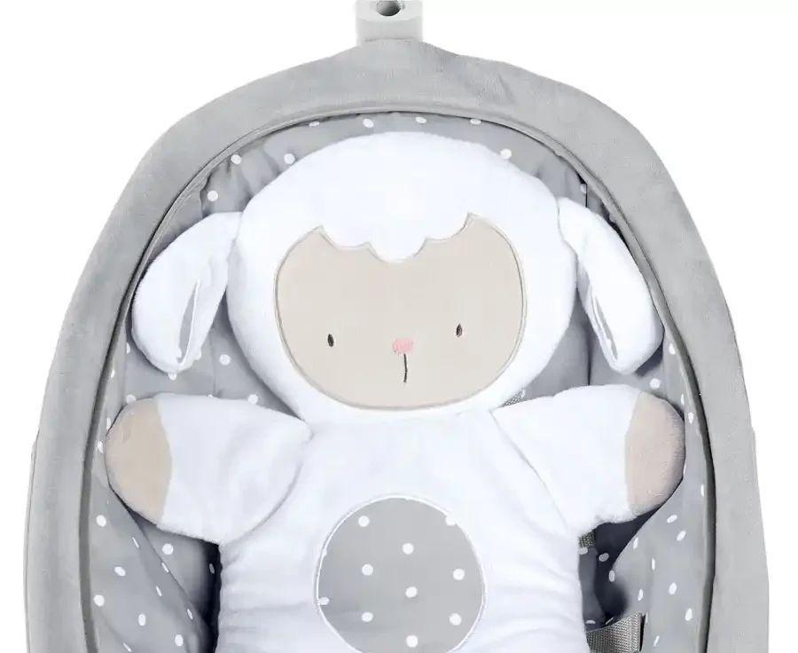 Silla Rocker para beb con musica y respaldo de peluche de oveja-3