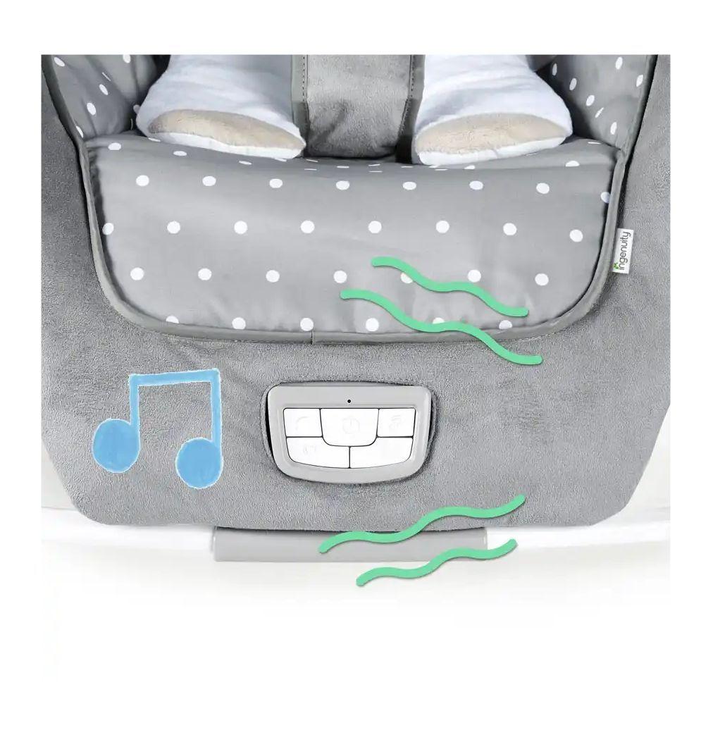 Silla Rocker para beb con musica y respaldo de peluche de oveja-4