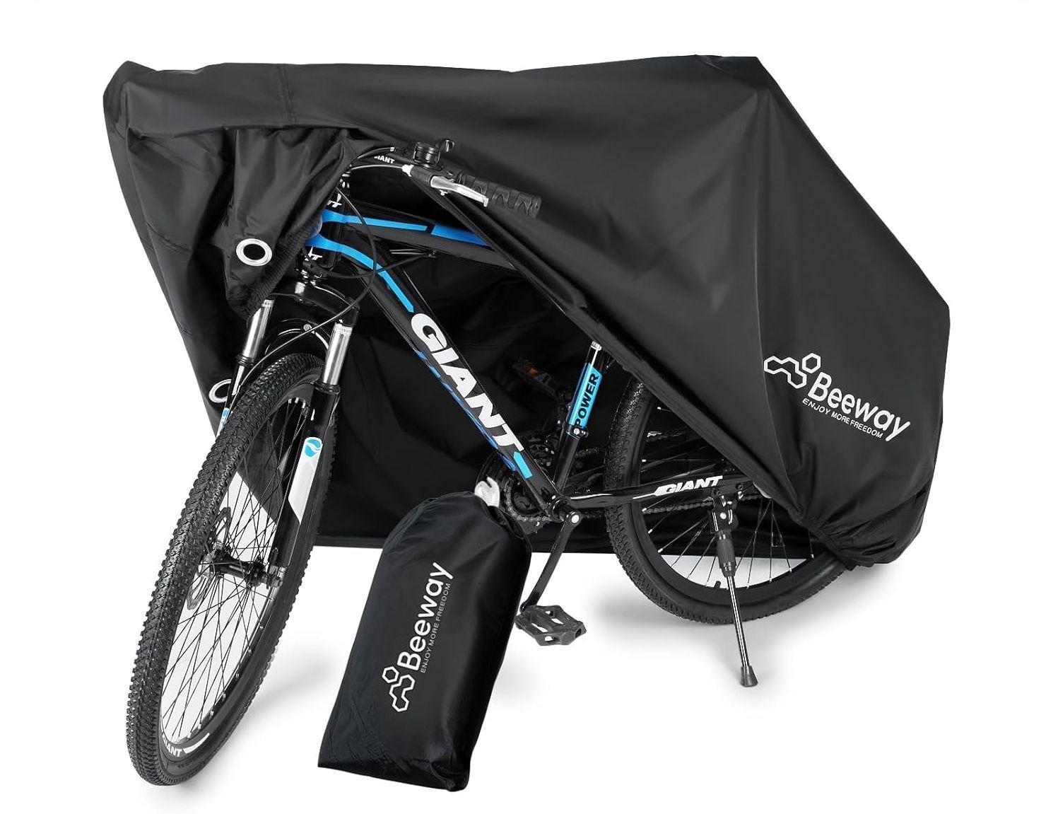Funda para bicicleta o moto scooter de nylon impermeable con filtro UV y bolso-0