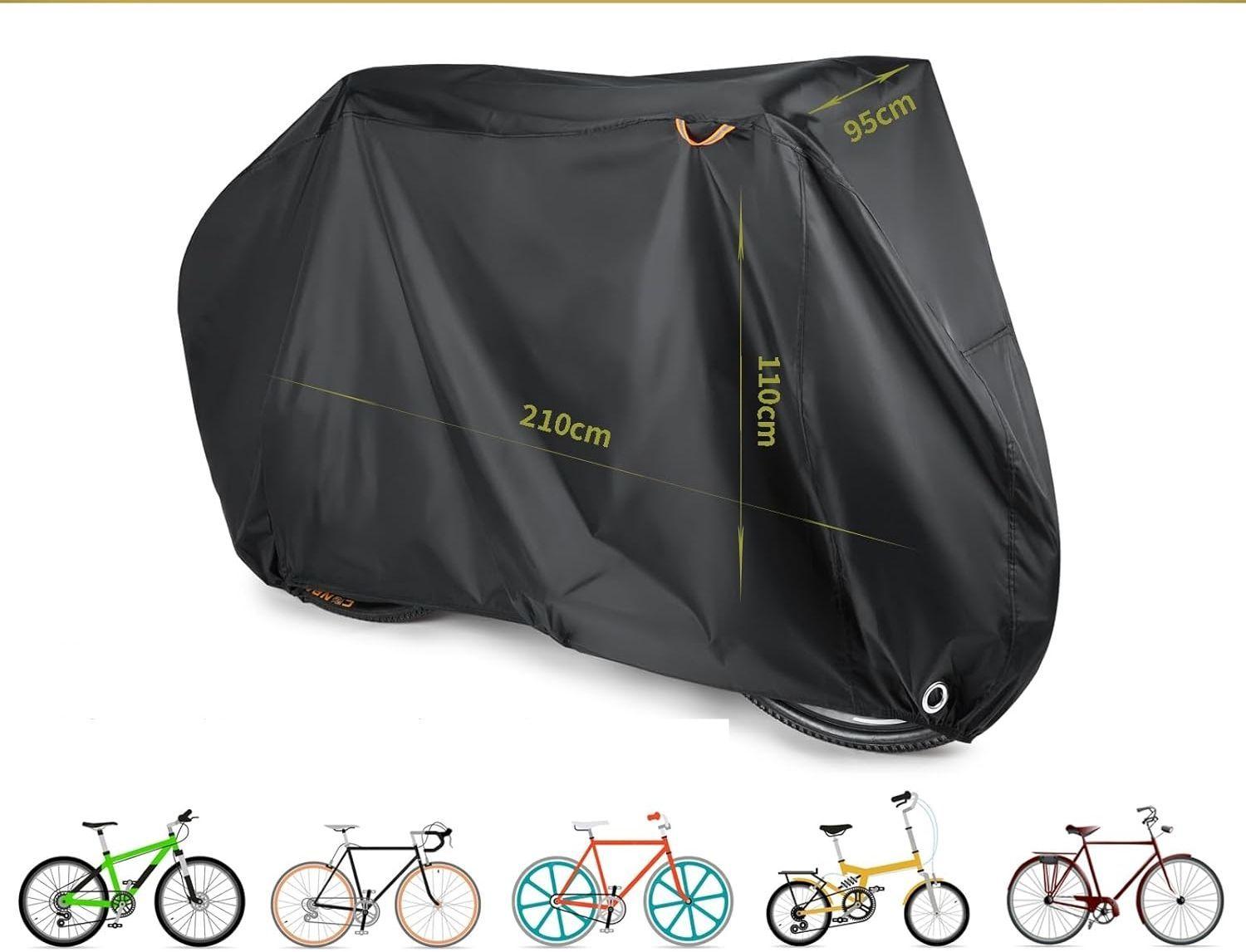Funda para bicicleta o moto scooter de nylon impermeable con filtro UV y bolso-2