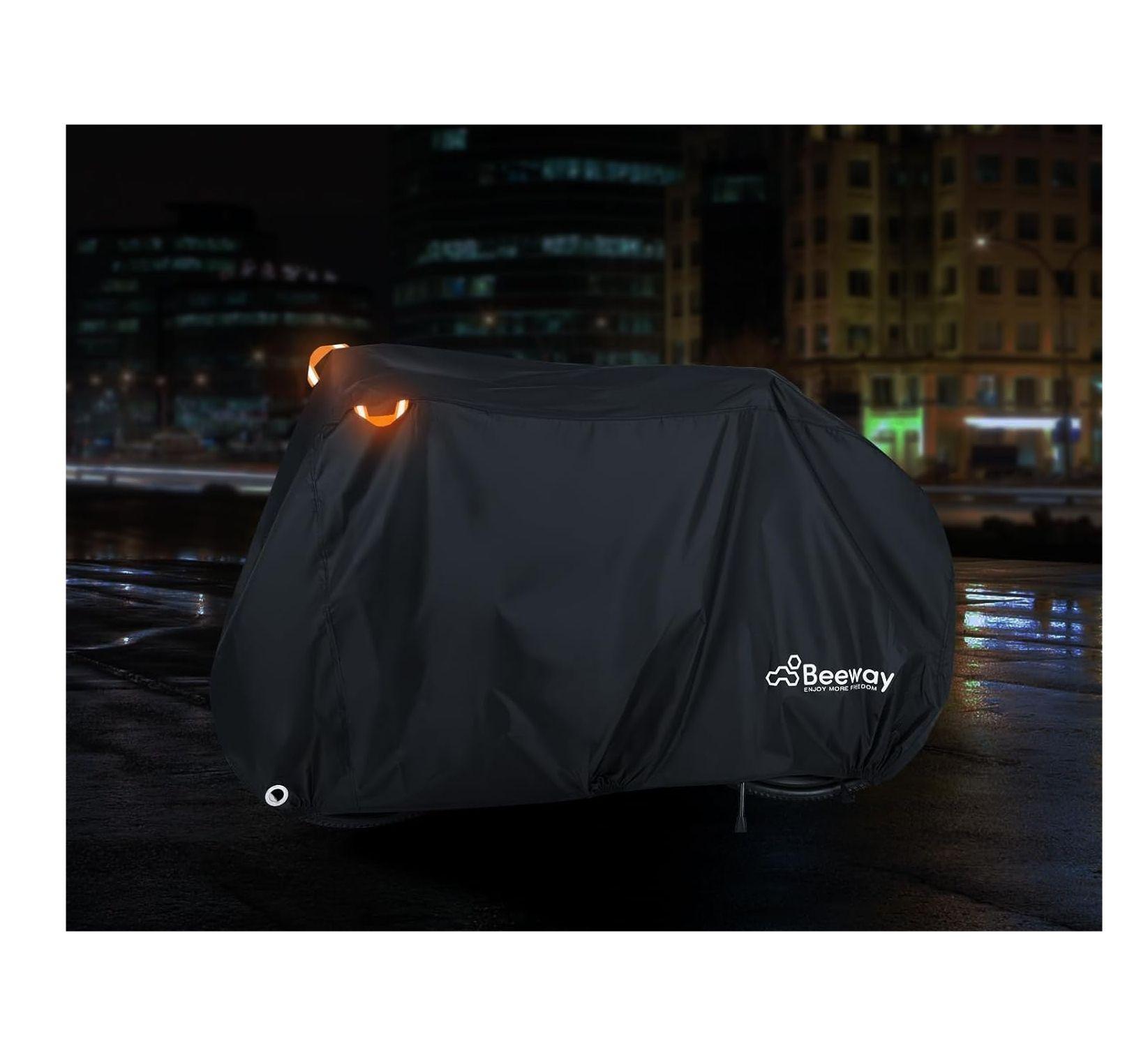 Funda para bicicleta o moto scooter de nylon impermeable con filtro UV y bolso-5