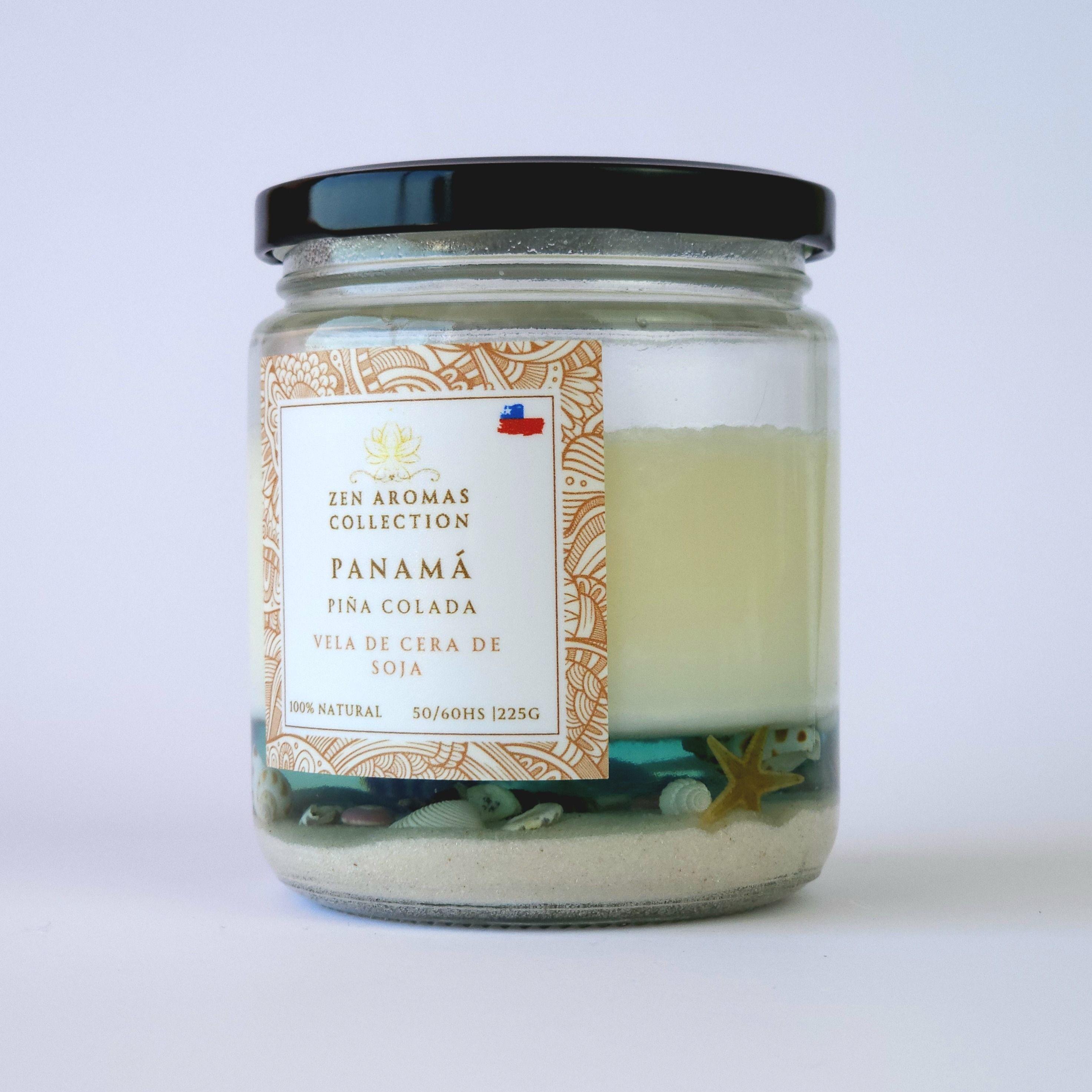 Vela Aromática de Soja Zen Aromas Panamá Piña Colada 225 g-0