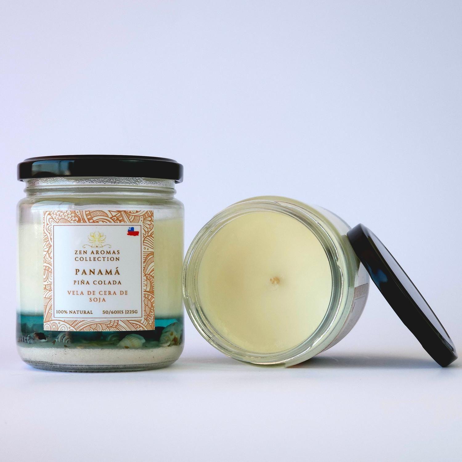 Zen Aromas Vela Aromática Panamá Piña Coco 225 g-5