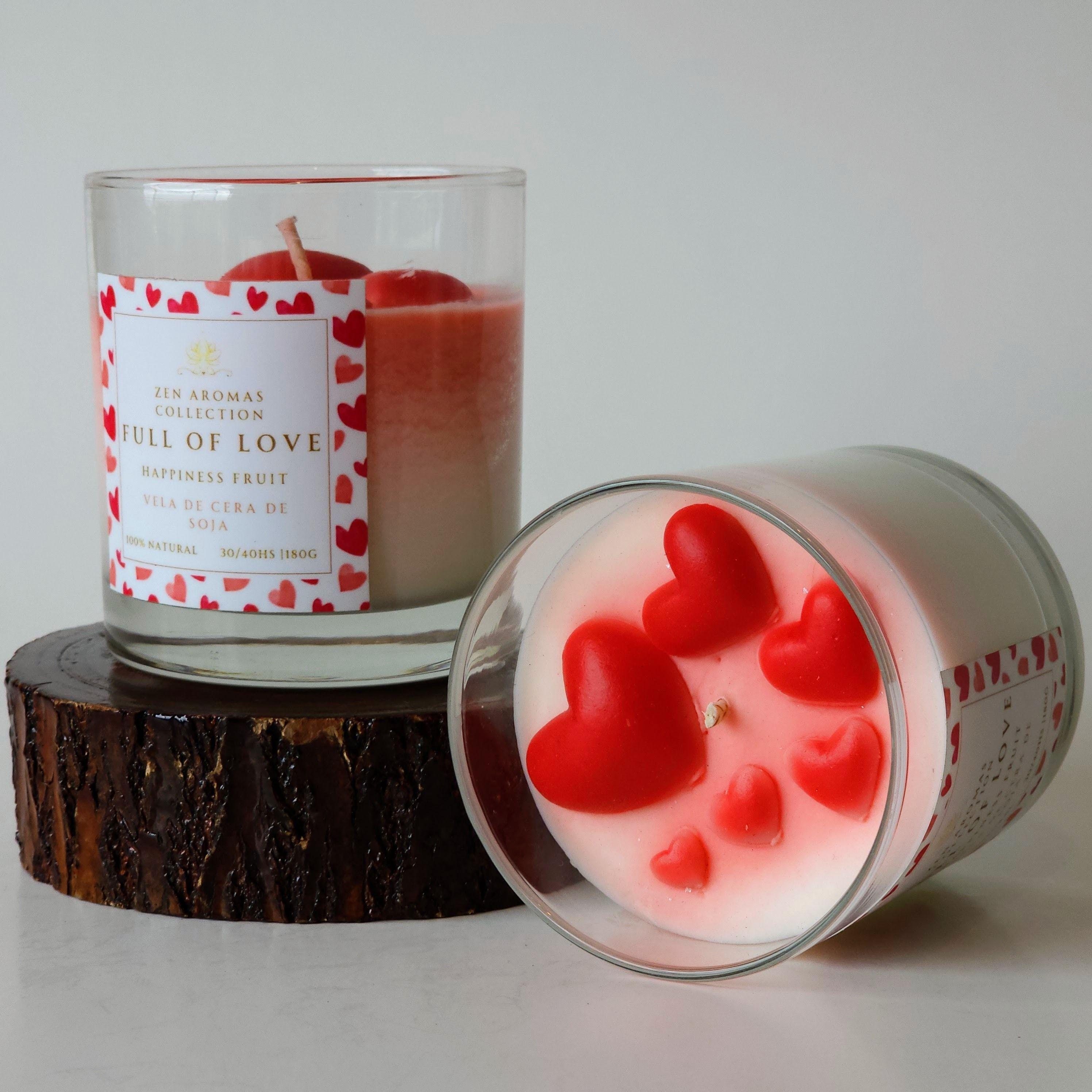 Vela Aromática de Soja Zen Aromas Full of Love Granada 180 g-0