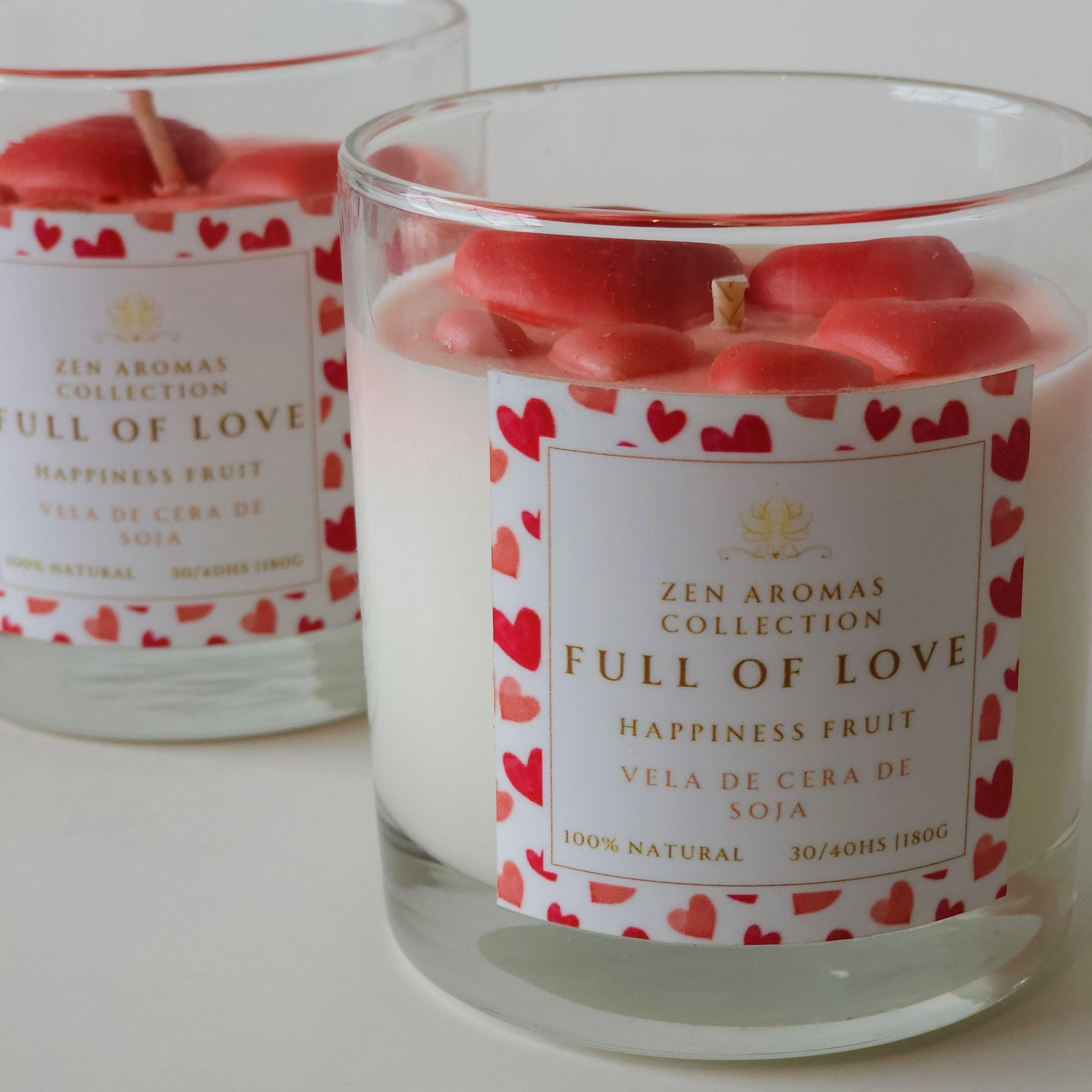 Vela Aromática de Soja Zen Aromas Full of Love Granada 180 g-3