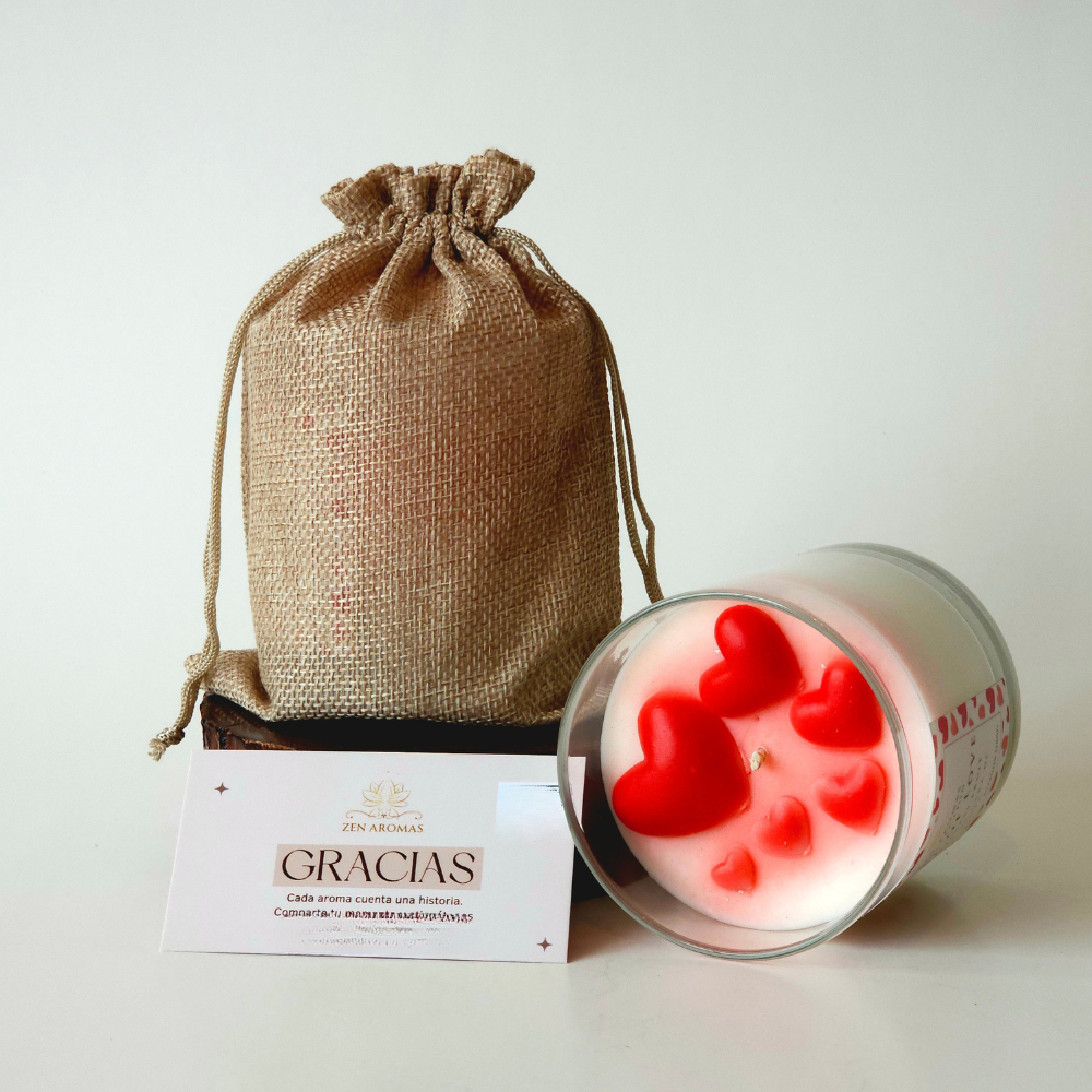 Vela Aromática de Soja Zen Aromas Full of Love Granada 180 g-4