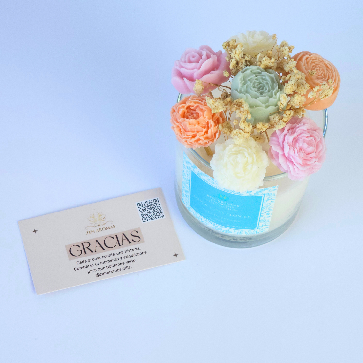Zen Aromas Vela Aromática Super Rose 180 g-2