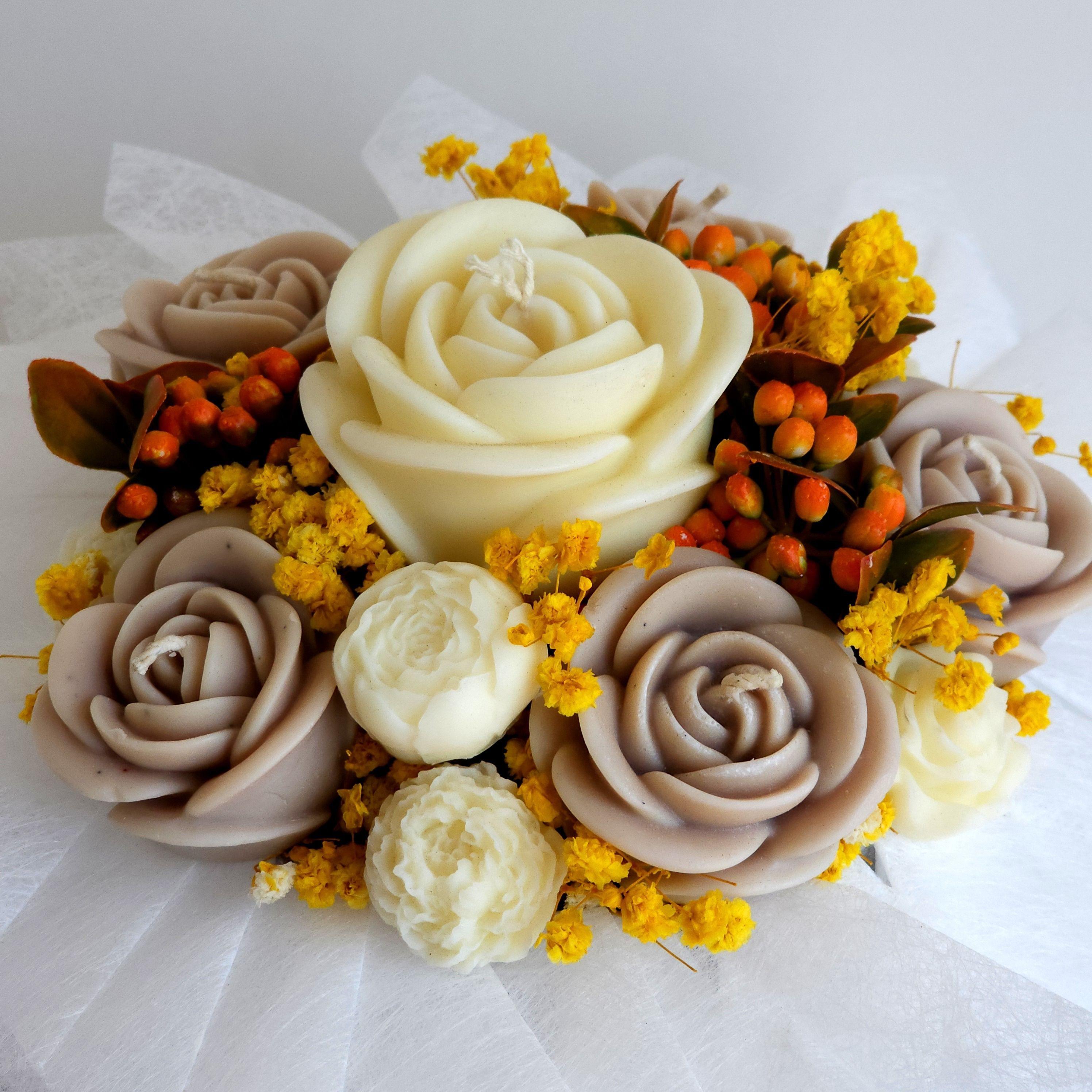 Bouquet de Rosas de Cera Zen Aromas Susurros de Vainilla 12 Rosas-0