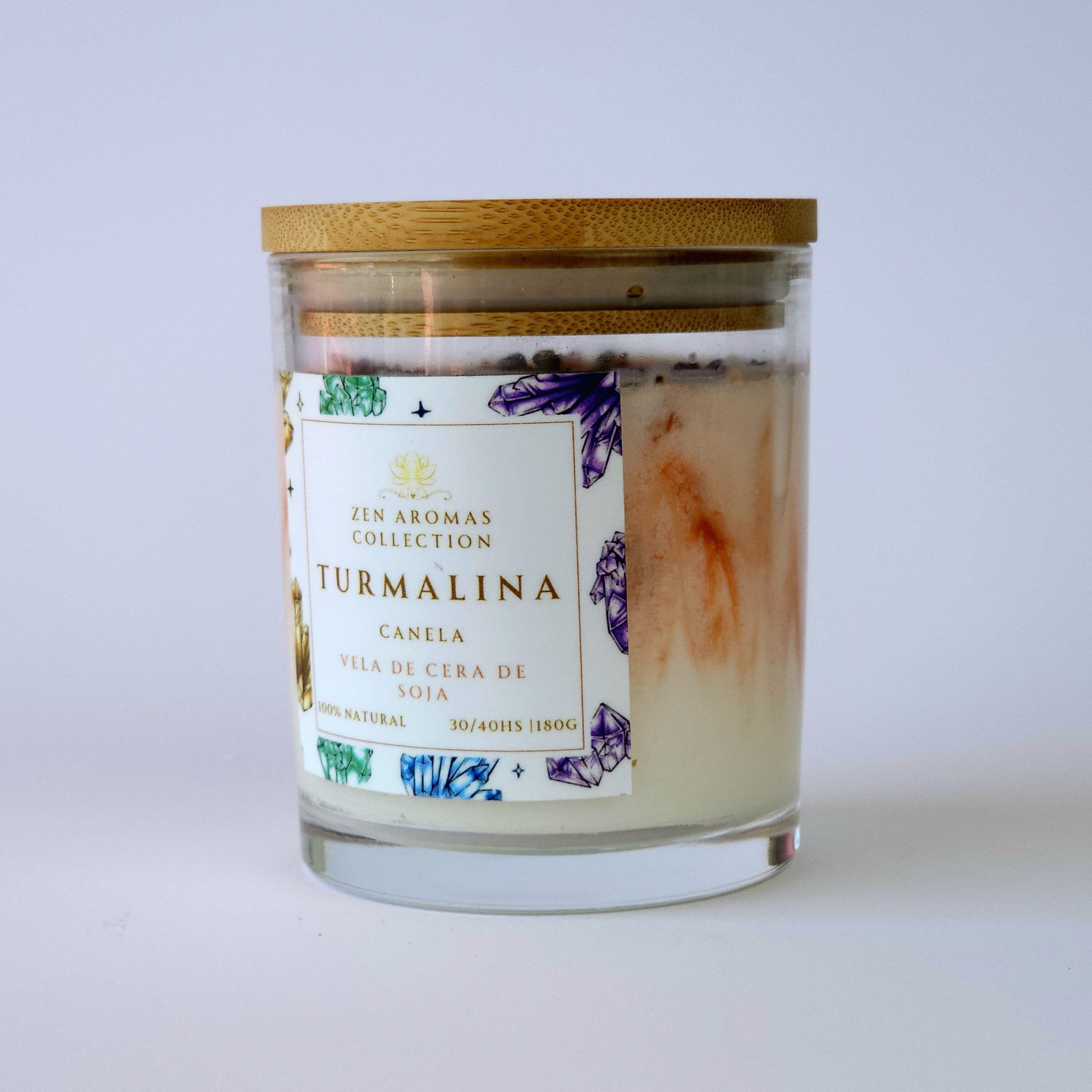 Vela Aromática con Cuarzo Zen Aromas Turmalina & Canela 180 g-4