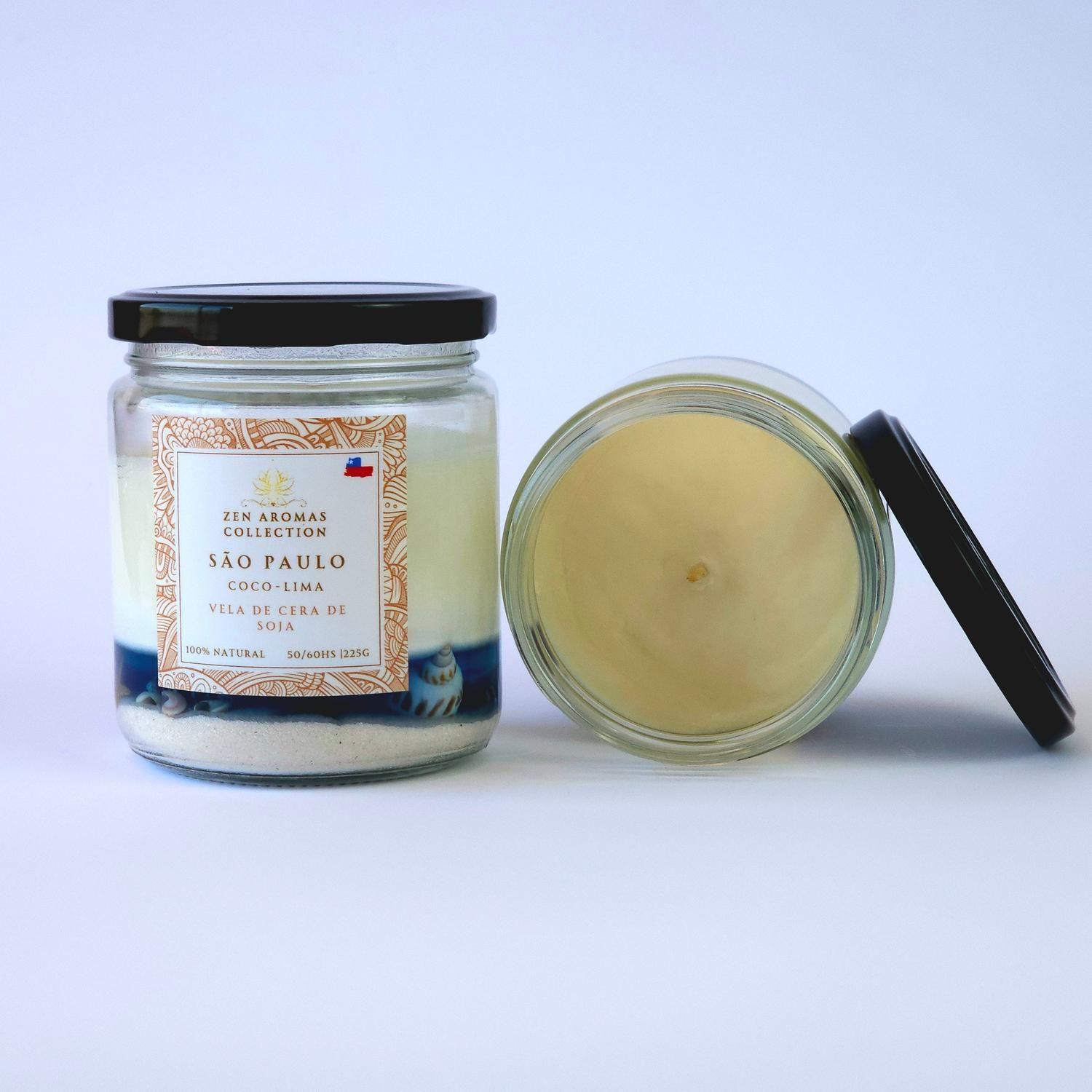 Zen Aromas Vela Aromática São Paulo Coco Limón 225gr-4