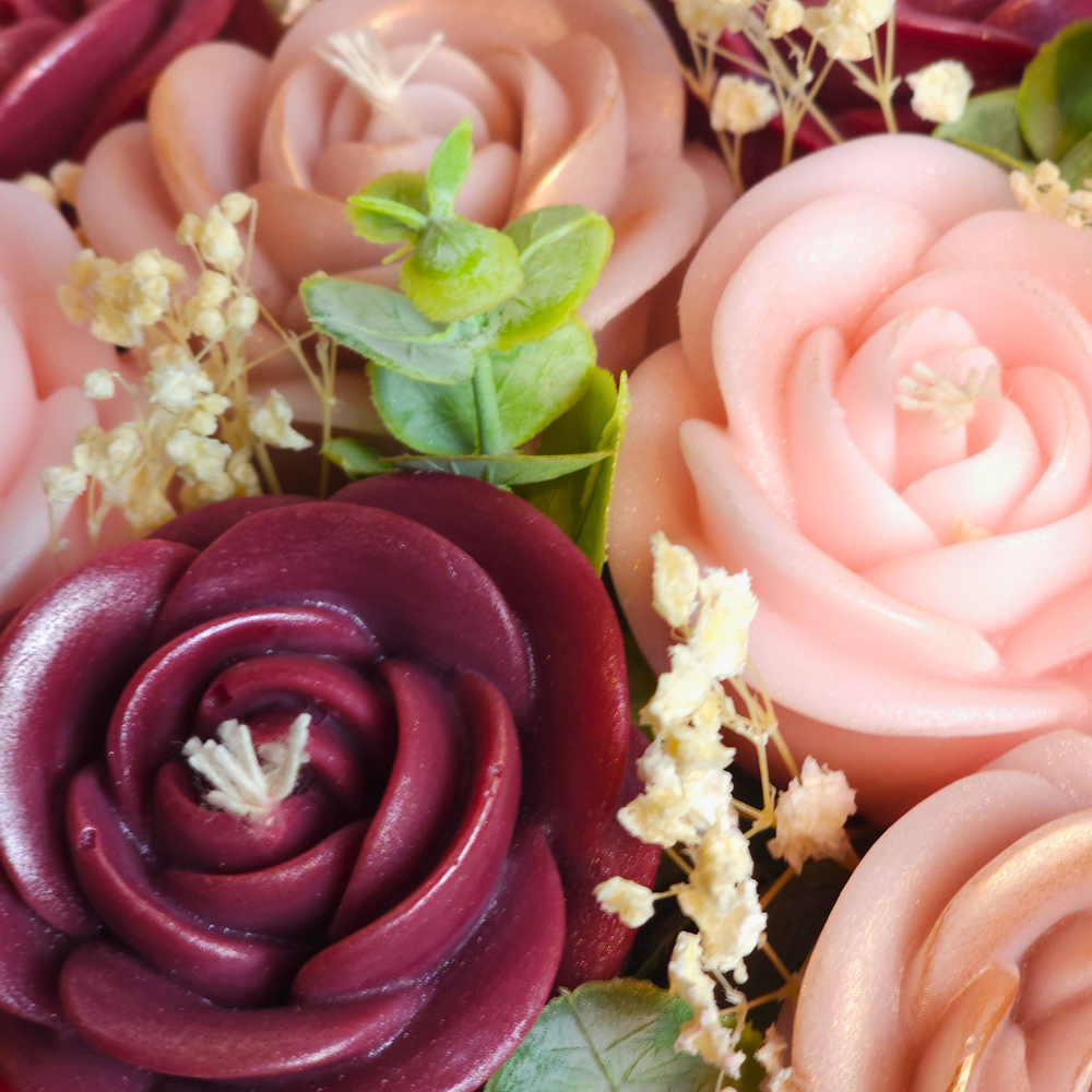 Bouquet de Rosas de Cera Zen Aromas Coco & Rosé Coco Cítrico 12 Rosas-1