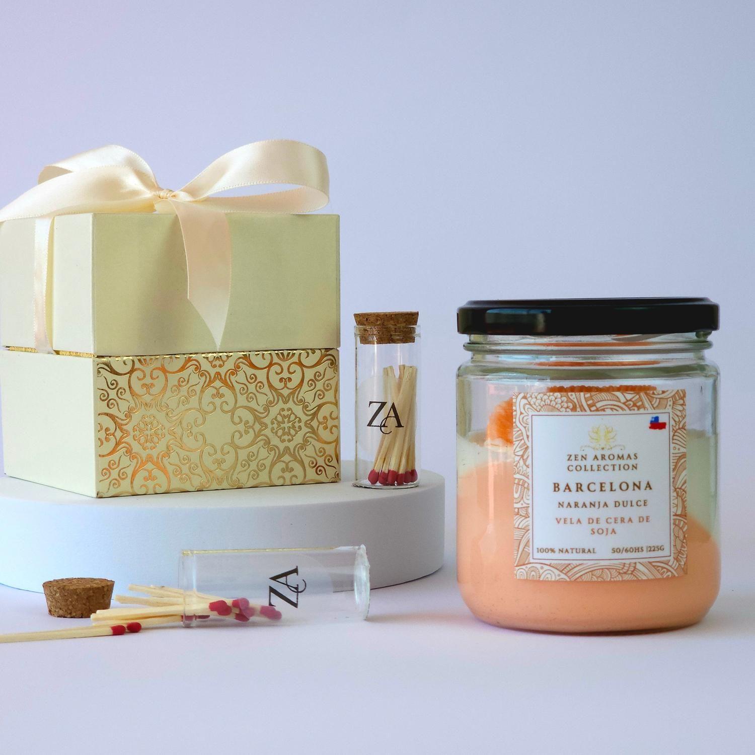 Zen Aromas Vela Aromática Barcelona Naranja 225 g-3