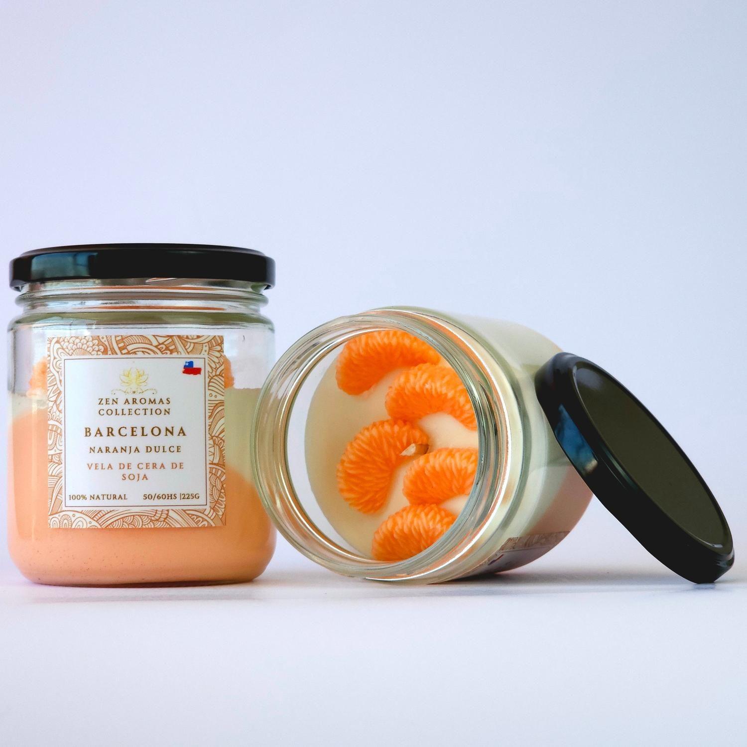 Zen Aromas Vela Aromática Barcelona Naranja 225 g-4