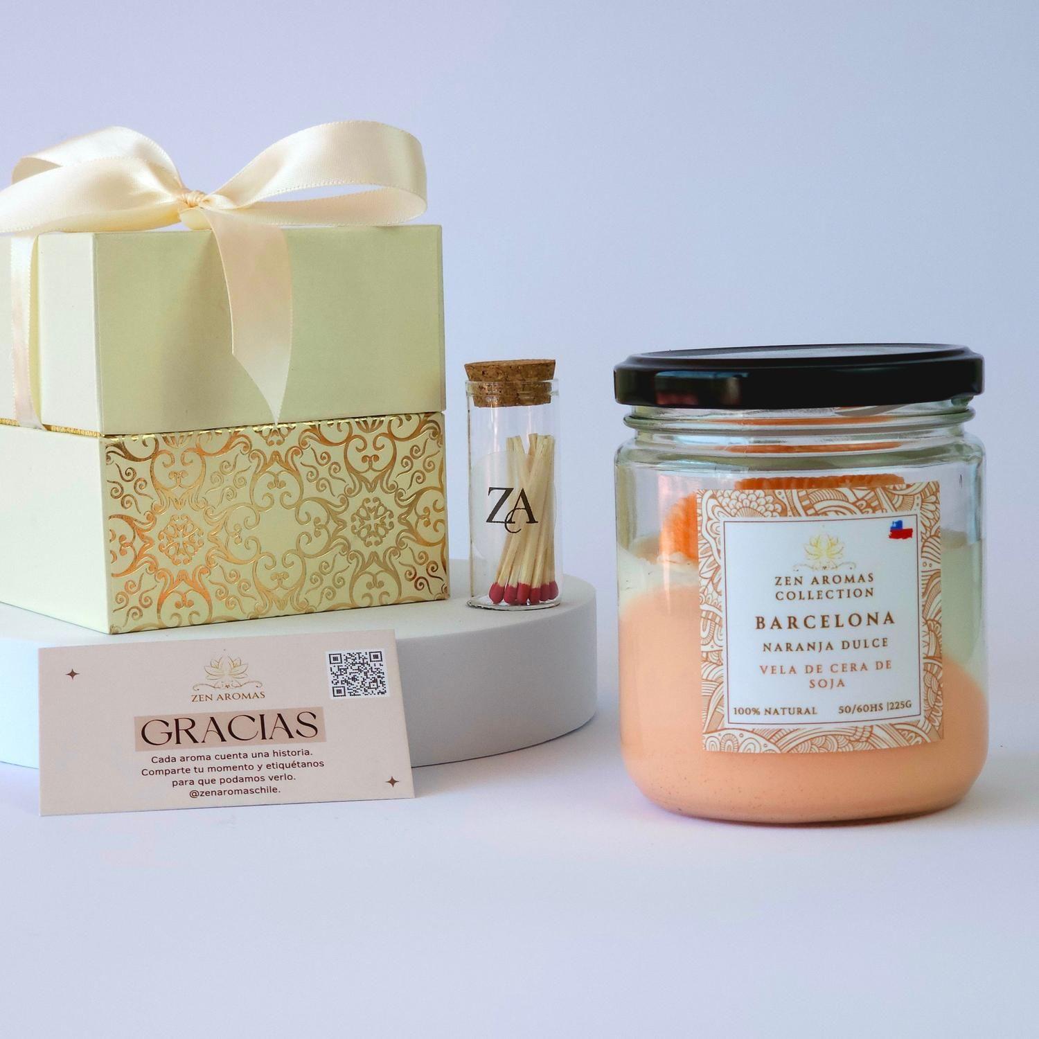 Zen Aromas Vela Aromática Barcelona Naranja 225 g-6