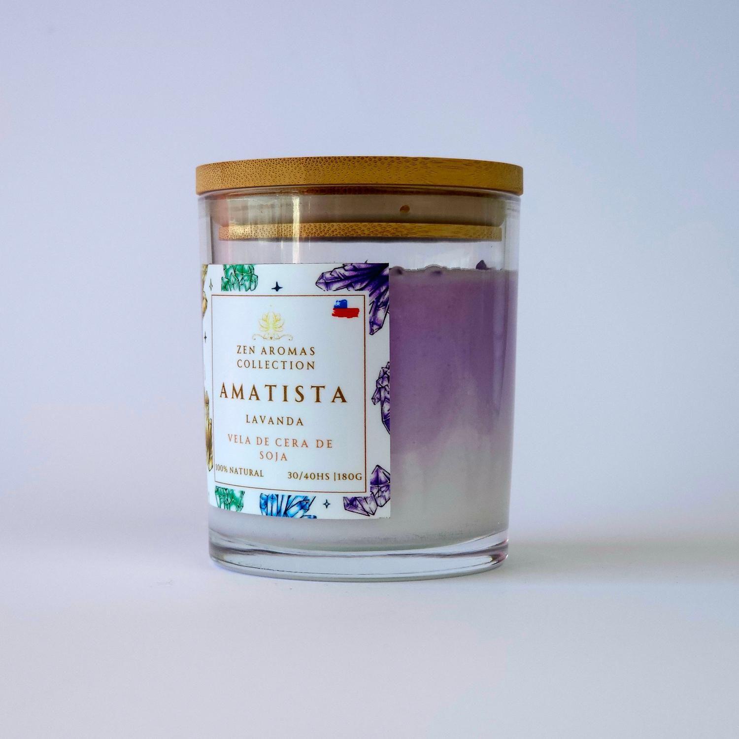 Zen Aromas Vela Terapéutica Lavanda Amatista 180 gr-4