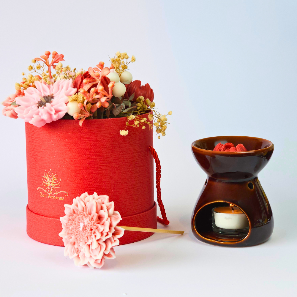 Bouquet de Flores de Cera Zen Aromas Jardín de Marfil Aroma Fresco-4
