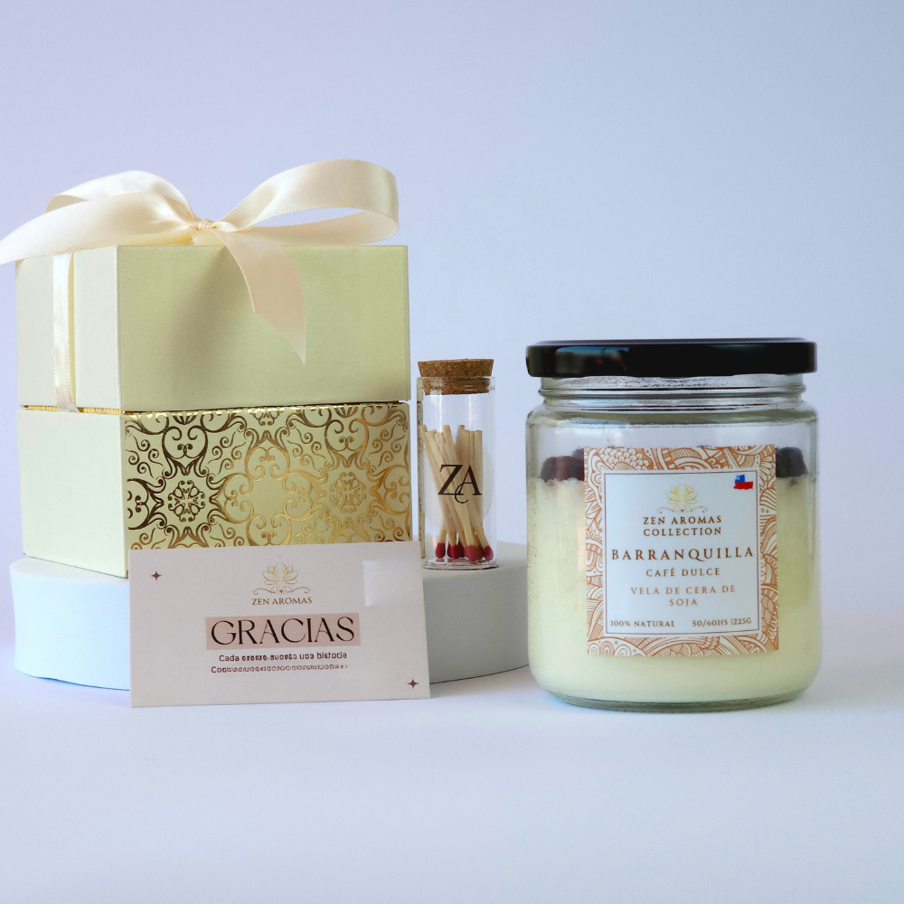 Vela Aromática de Soja Zen Aromas Barranquilla Café 225 g-4