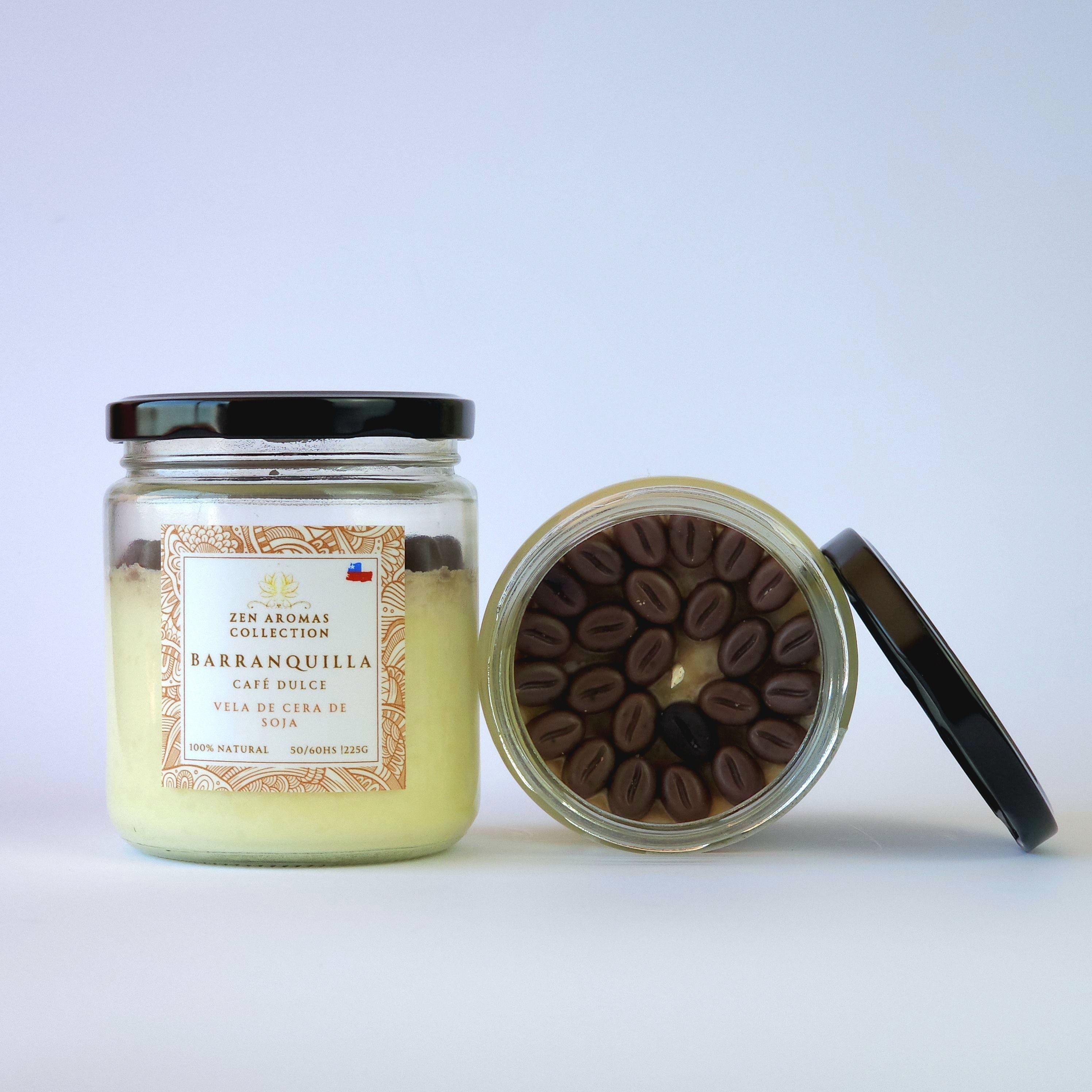 Vela Aromática de Soja Zen Aromas Barranquilla Café 225 g-3