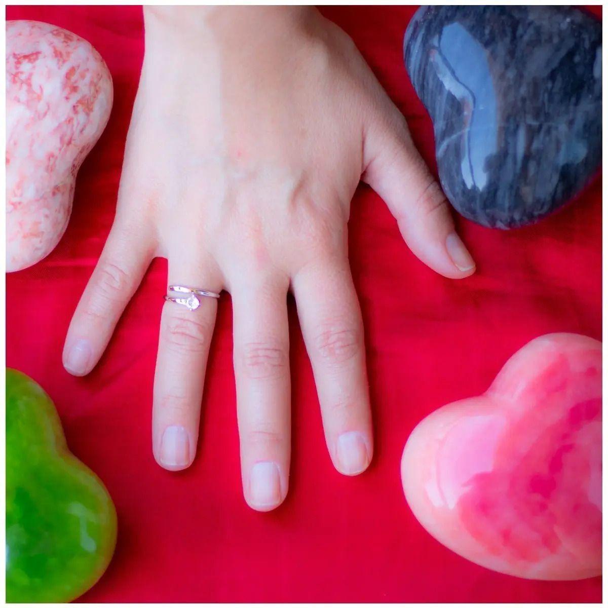 Anillo Plata 925 Solitario Circón AAA Ajustable-8