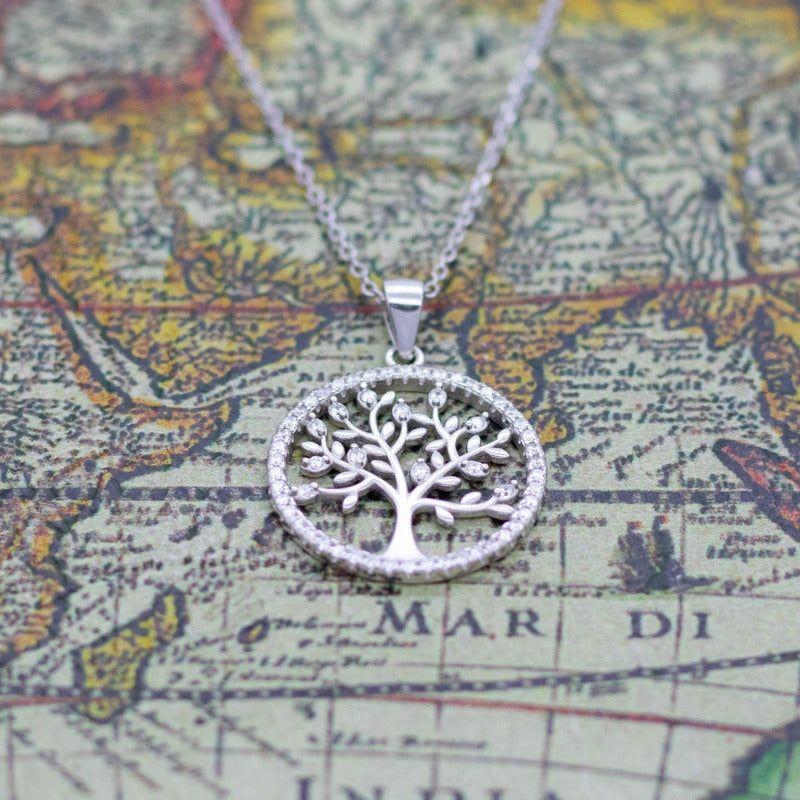 Collar Con Colgante Plata S 925 Árbol De La Vida Circones-2