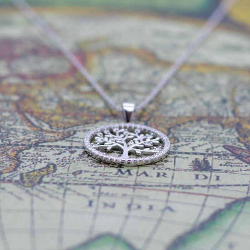 Collar Con Colgante Plata S 925 Árbol De La Vida Circones-3