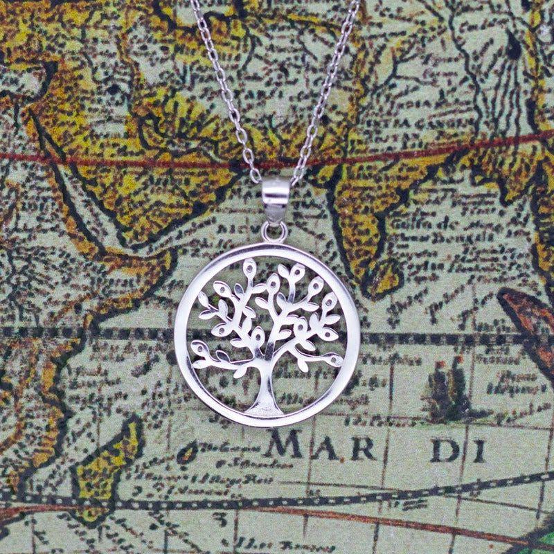 Collar Con Colgante Plata S 925 Árbol De La Vida Circones-4