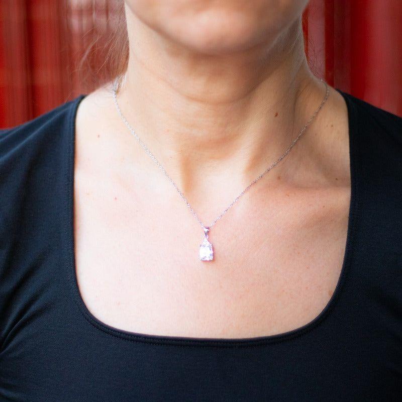 Collar Con Colgante Plata 925 Piedras Circones Elegante-7
