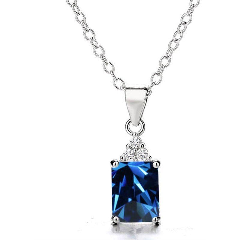 Collar Con Colgante Plata 925 Piedras Circones Elegante-8