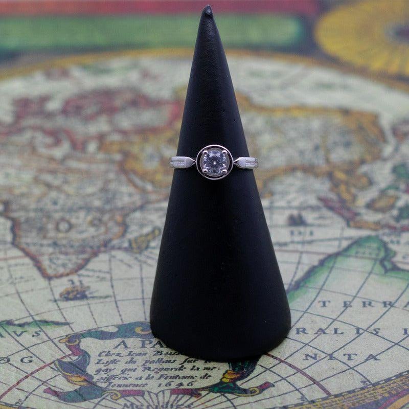 Anillo Plata 925 Mujer Elegante Circón Estilo Moderno-3