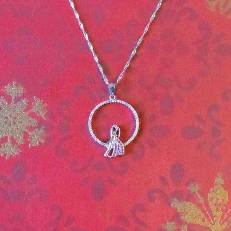 Collar Plata 925 Mujer Vestido Circones Rosados-2