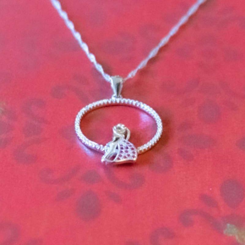 Collar Plata 925 Mujer Vestido Circones Rosados-3