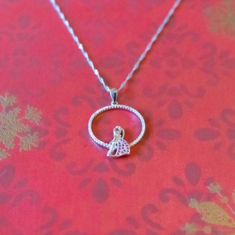 Collar Plata 925 Mujer Vestido Circones Rosados-4