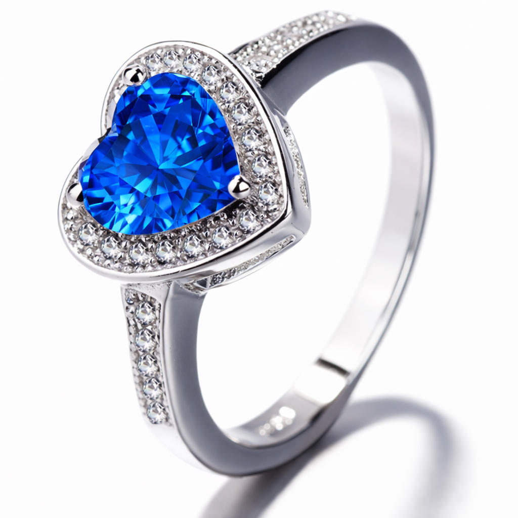 Anillo Plata 925 Mujer Corazón Circón Elegante Compromiso-5
