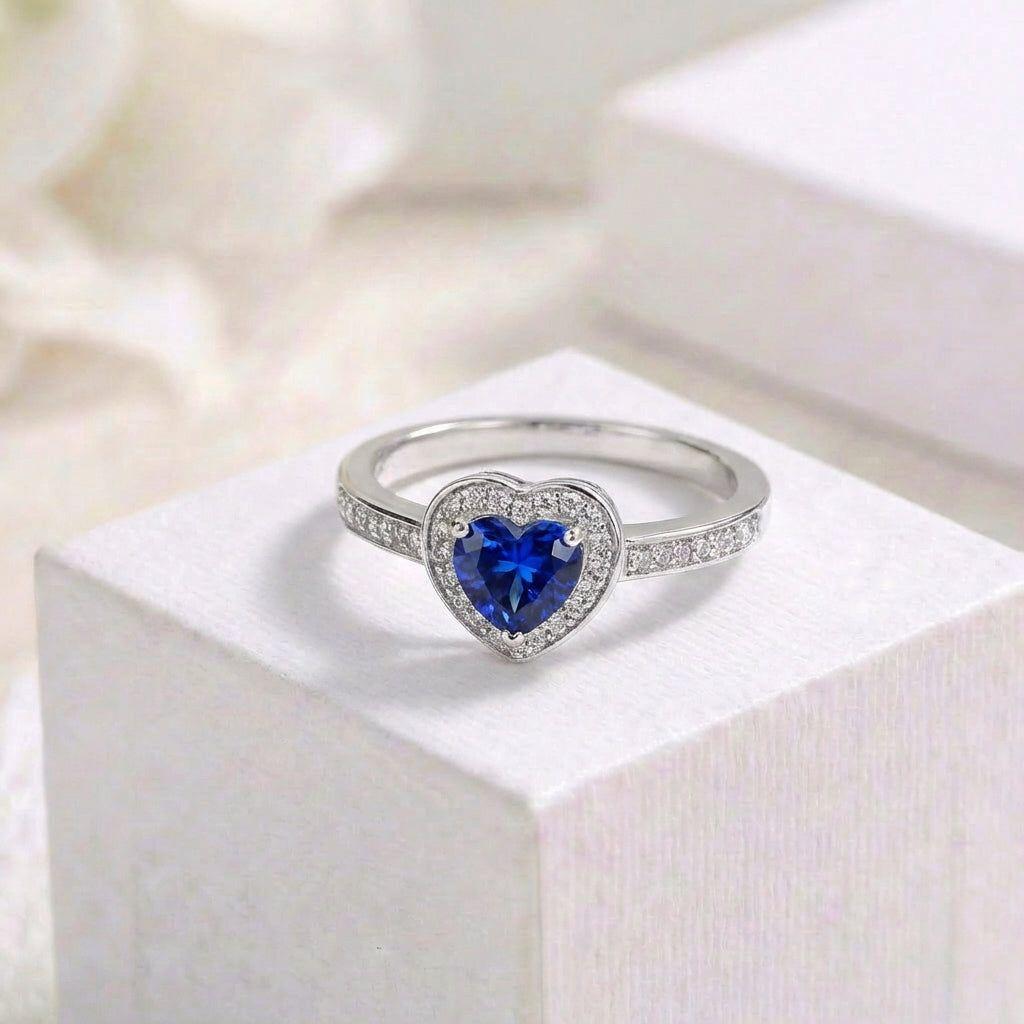 Anillo Plata 925 Mujer Corazón Circón Elegante Compromiso-6