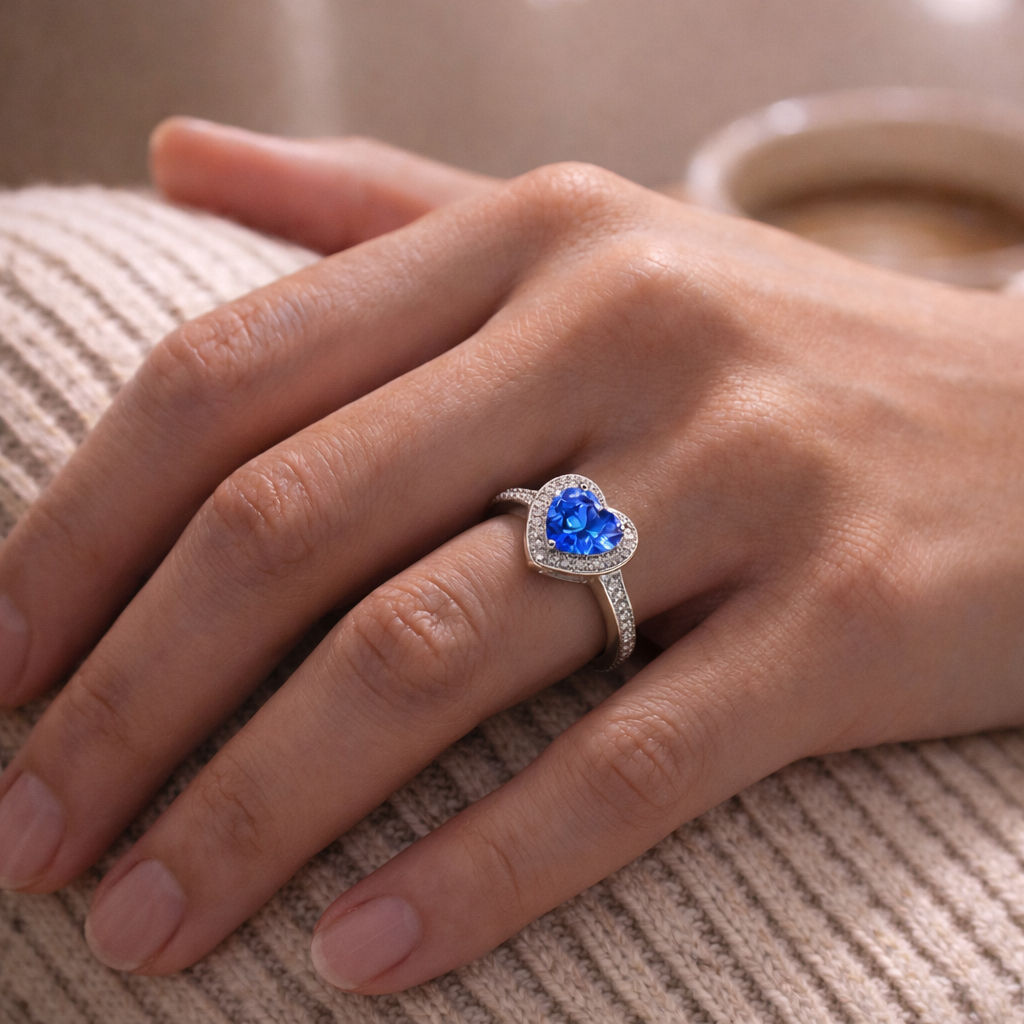 Anillo Plata 925 Mujer Corazón Circón Elegante Compromiso-7