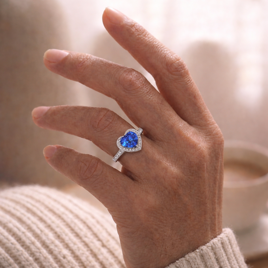 Anillo Plata 925 Mujer Corazón Circón Elegante Compromiso-8