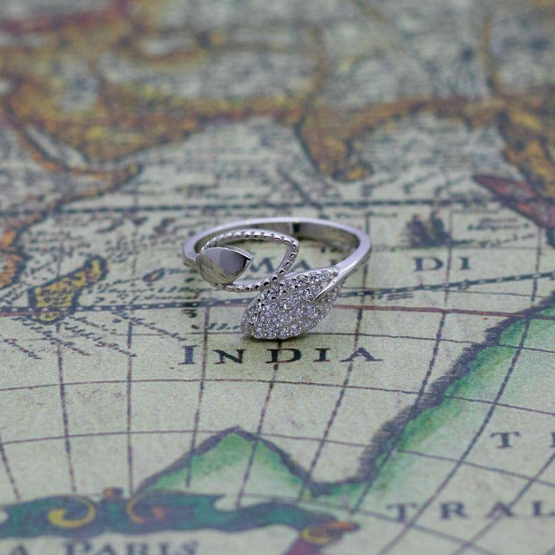 Anillo Plata 925 Mujer Espigas Circones Diseño Juvenil-5