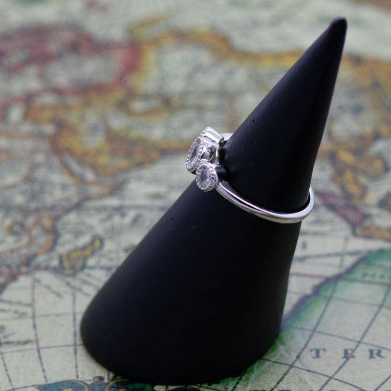 Anillo Plata 925 Tres Circones Corte Brillante-2