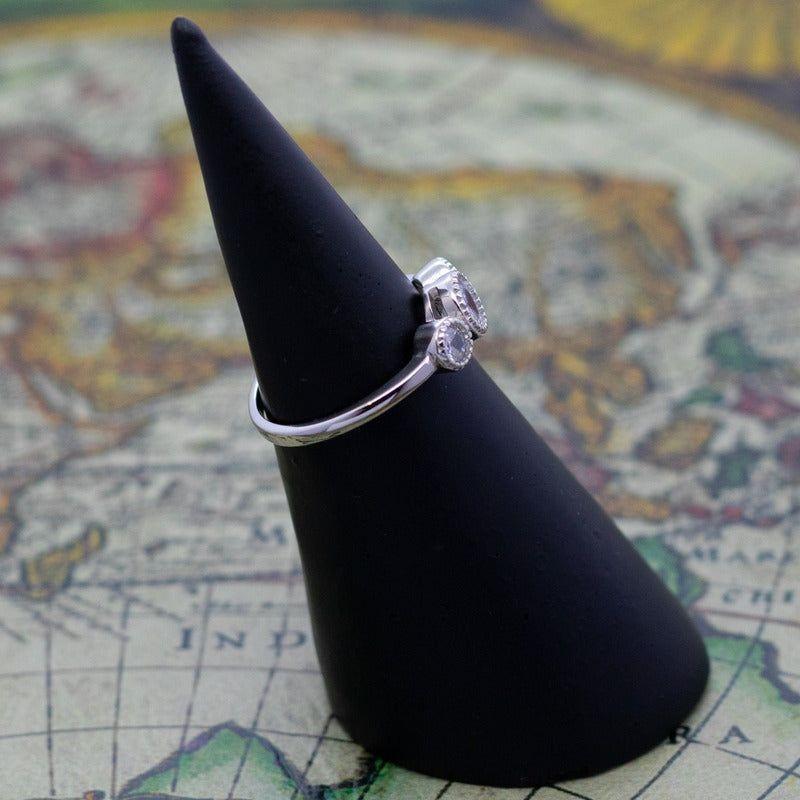 Anillo Plata 925 Tres Circones Corte Brillante-4
