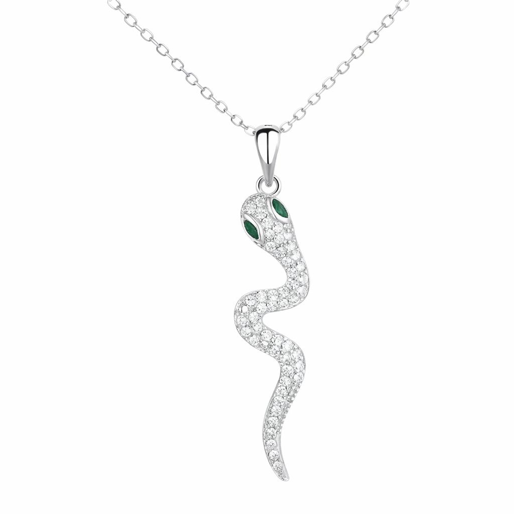 Joya Collar Plata 925 Serpiente Tentación Poder Fuerza Mujer Plateado-0